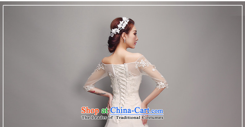 Jacob Chan crowsfoot wedding to align the shoulder of the Word 2015 summer, autumn and winter new bride in the strap sleeve long-sleeved upscale lace marriage wedding dress White M picture, prices, brand platters! The elections are supplied in the national character of distribution, so action, buy now enjoy more preferential! As soon as possible.