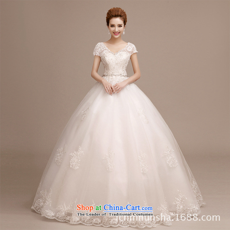 Wedding dresses autumn 2015 new Korean brides with minimalist larger graphics to align the thin shoulders the word wedding Shoulder Drill white XXXL summer picture, prices, brand platters! The elections are supplied in the national character of distribution, so action, buy now enjoy more preferential! As soon as possible.