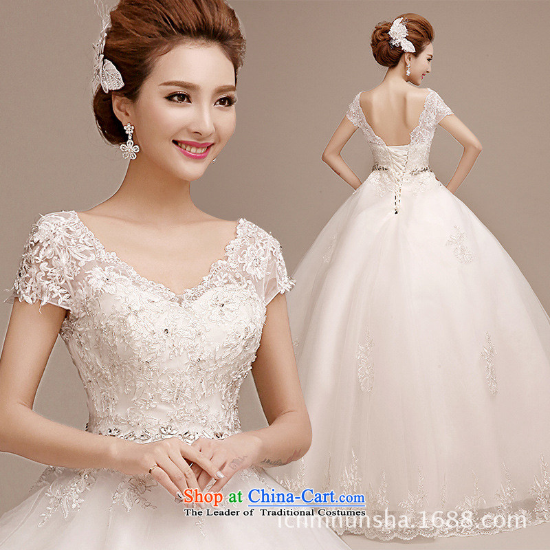 Wedding dresses autumn 2015 new Korean brides with minimalist larger graphics to align the thin shoulders the word wedding Shoulder Drill white XXXL, summer Charlene Choi Spirit (yanling) , , , shopping on the Internet