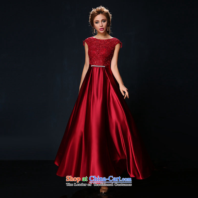 The bride services 2015 Summer Korea bows new version lace shoulder larger video thin red long banquet dinner dress gold tailored, Sin Sin Introduction , , , shopping on the Internet