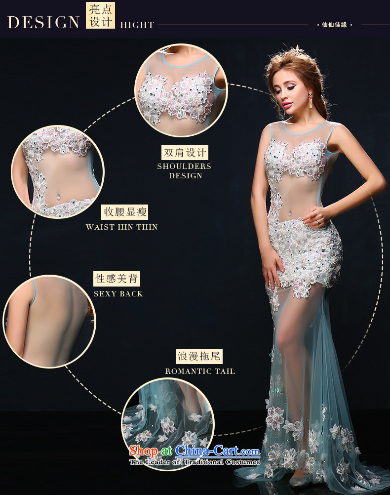 In spring and summer 2015 new stylish shoulders fluoroscopy sexy long car models dress banquet video thin crowsfoot evening dresses White M picture, prices, brand platters! The elections are supplied in the national character of distribution, so action, buy now enjoy more preferential! As soon as possible.