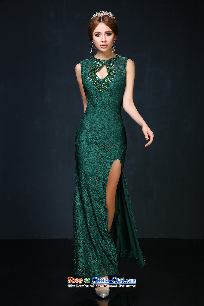 The spring and summer of 2015, the new 2 shoulder length, banquet evening dresses Sau San crowsfoot video thin bows services marriages evening green M picture, prices, brand platters! The elections are supplied in the national character of distribution, so action, buy now enjoy more preferential! As soon as possible.