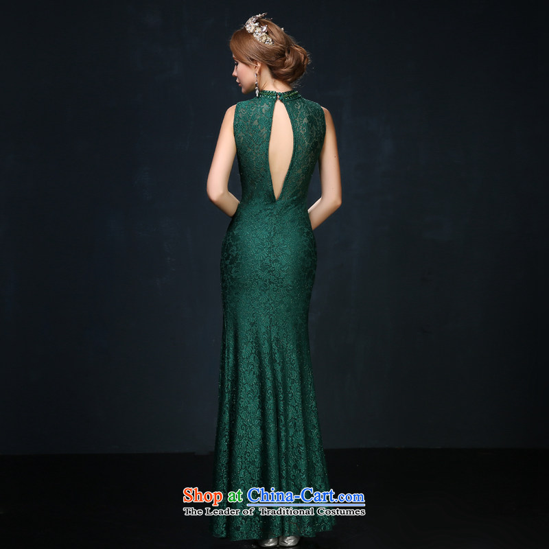 The spring and summer of 2015, the new 2 shoulder length, banquet evening dresses Sau San crowsfoot video thin bows services marriages evening green M Sin Sin Introduction , , , shopping on the Internet