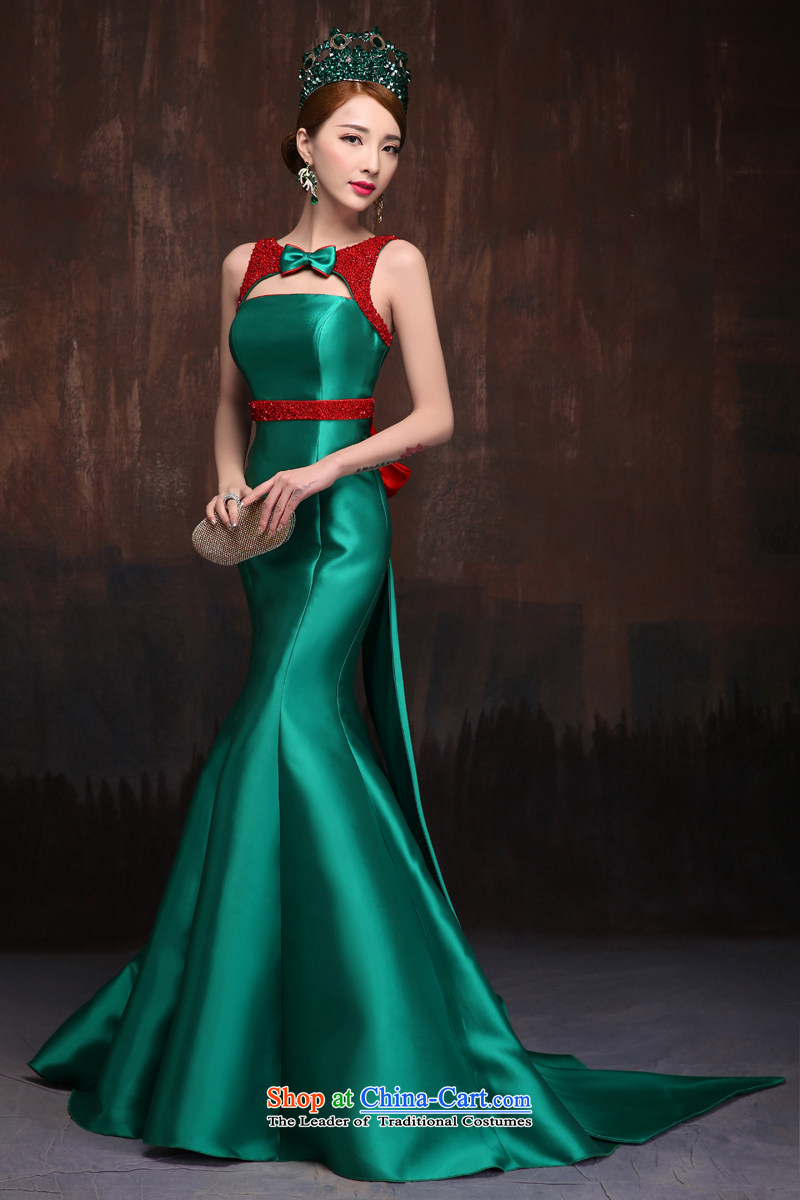 Sin Sin Kai Edge 2015 new wedding dresses long crowsfoot green stage performances tail retro evening dress skirt green tailored for not returning the Do not change the picture, prices, brand platters! The elections are supplied in the national character of distribution, so action, buy now enjoy more preferential! As soon as possible.