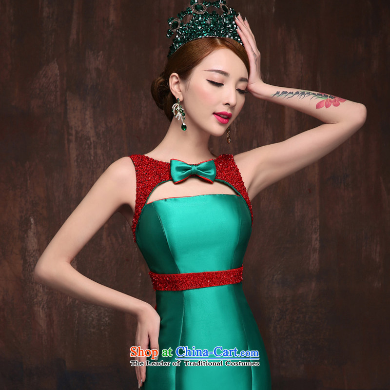 Sin Sin Kai Edge 2015 new wedding dresses long crowsfoot green stage performances tail retro evening dress skirt green tailored for not returning the switch does not sin, Sin Introduction , , , shopping on the Internet