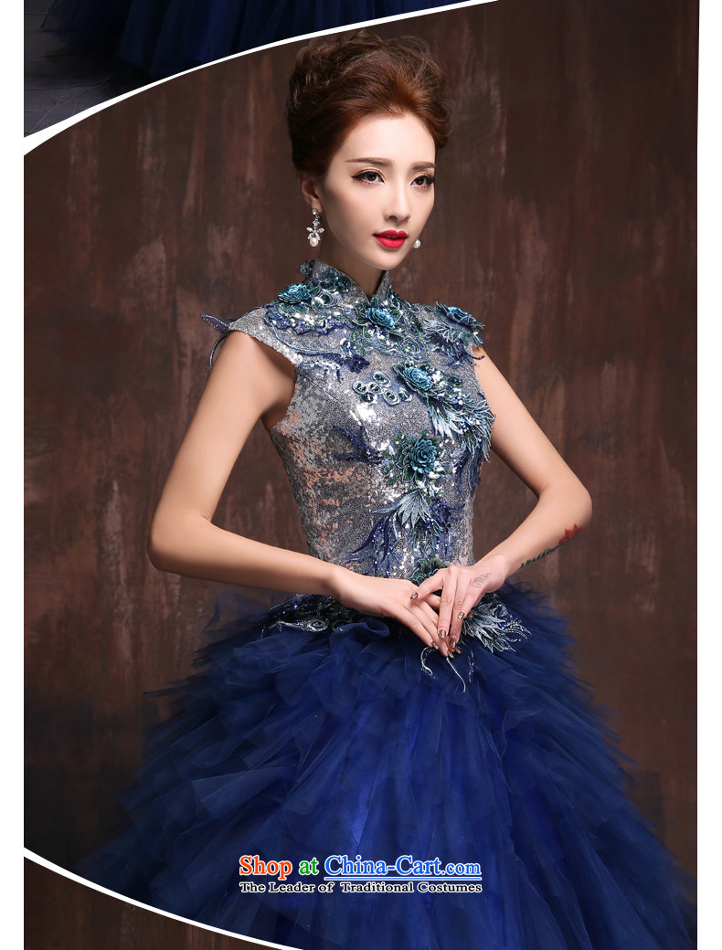 The spring and summer of 2015, the Korean version of the new wedding dresses long evening dresses stage performances under the auspices of the bride dress uniform color photo of bows long a made-to-size picture, prices, brand platters! The elections are supplied in the national character of distribution, so action, buy now enjoy more preferential! As soon as possible.