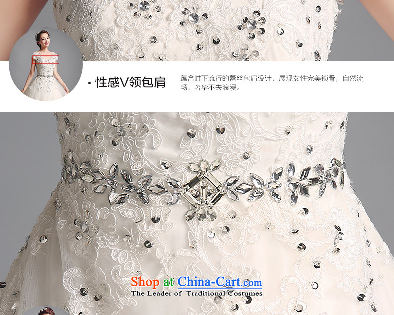 Jacob Chan large tail wedding shoulders of autumn and winter 2015 new marriages video thin wedding dresses large retro bon bon skirt tail) L picture, prices, brand platters! The elections are supplied in the national character of distribution, so action, buy now enjoy more preferential! As soon as possible.