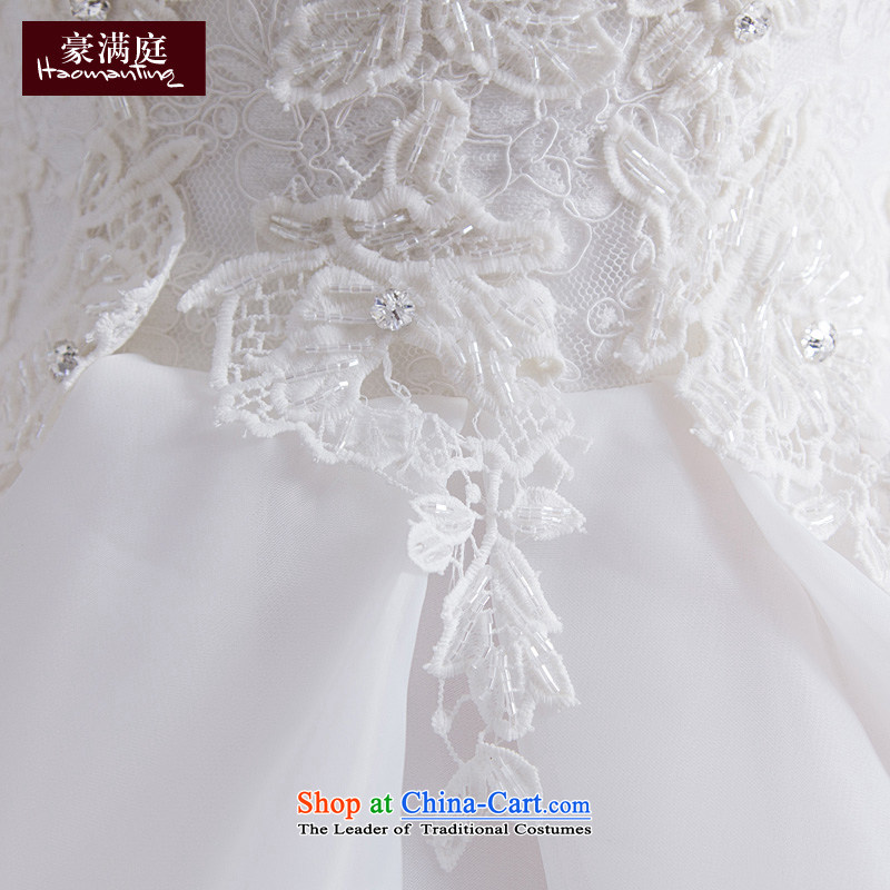 2015 new bride wedding dresses summer stylish and simple Korean shoulders large graphics thin wedding small trailing white tie , Ho full Chamber , , , shopping on the Internet