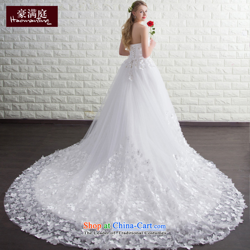 Summer 2015 new bride wedding dresses long tail and Chest Flower large Sau San Deluxe Big tail custom white S Ho full Chamber , , , shopping on the Internet