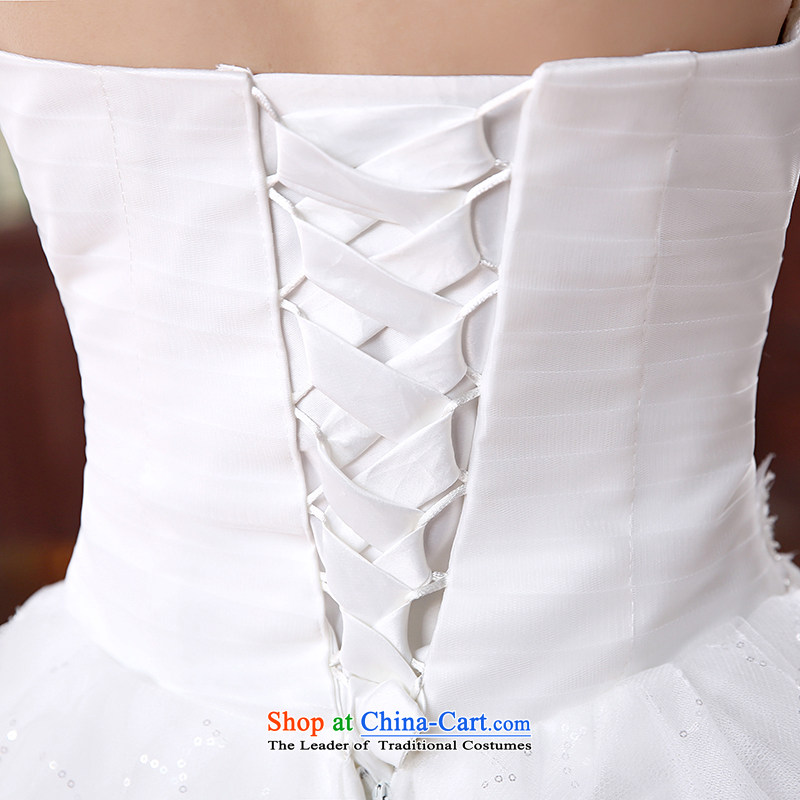 2015 Spring/Summer new Korean wiping the chest code graphics thin marriages straps wedding dresses to align the white XXXL 2 ft 4 Suzhou shipment, waist embroidered bride shopping on the Internet has been pressed.