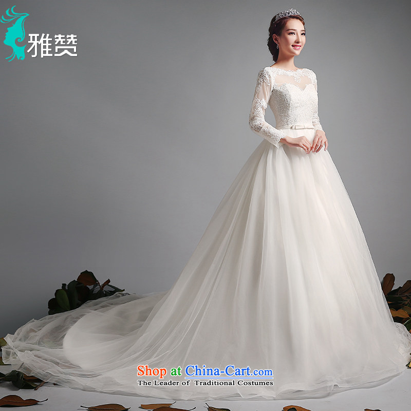 Jacob Chan bride first field package shoulder major tail to align the wedding dresses of autumn and winter 2015 new long-sleeved Foutune of heart-shaped back butterfly marriage and tail of dress , Jacob Chan (YAZAN) , , , shopping on the Internet