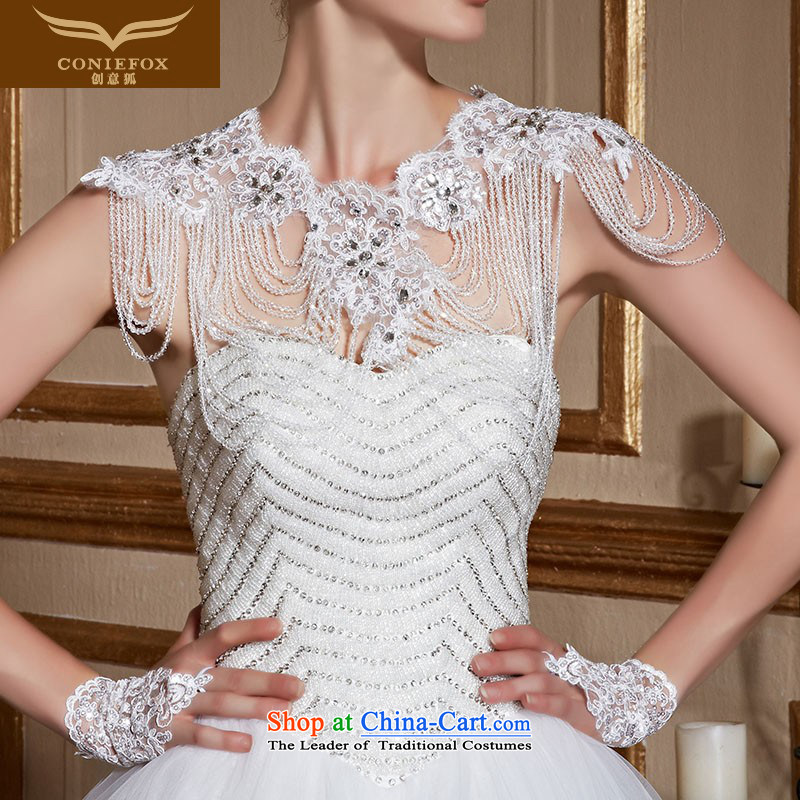 Wipe the white fox chest creative diamond wedding dress bride to align the wedding stylish and simple marriage wedding Sau San tie tailored wedding 99050 white tailored, creative Fox (coniefox) , , , shopping on the Internet
