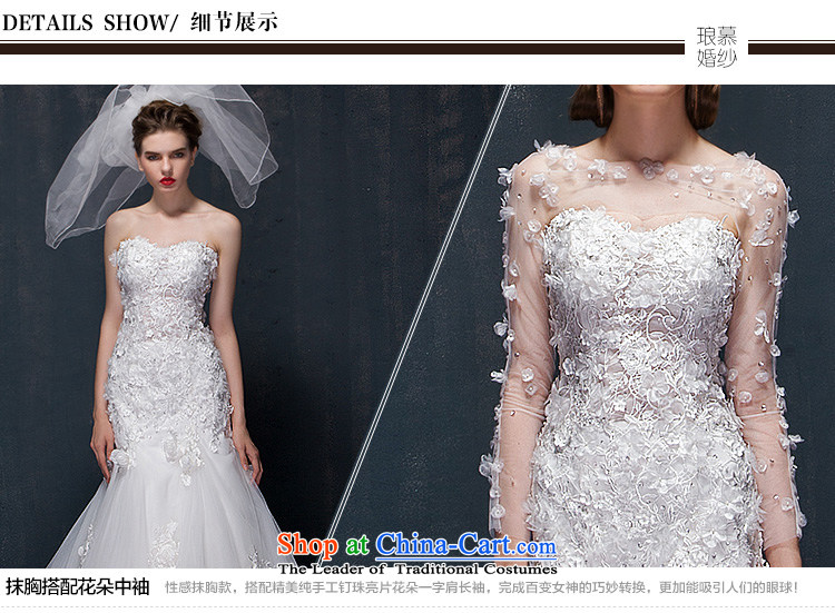 The 2015 summer Luang new Korean lace flowers word shoulder and Sau San chest crowsfoot wedding small trailing white Advanced Customization Customize Picture, prices, brand platters! The elections are supplied in the national character of distribution, so action, buy now enjoy more preferential! As soon as possible.