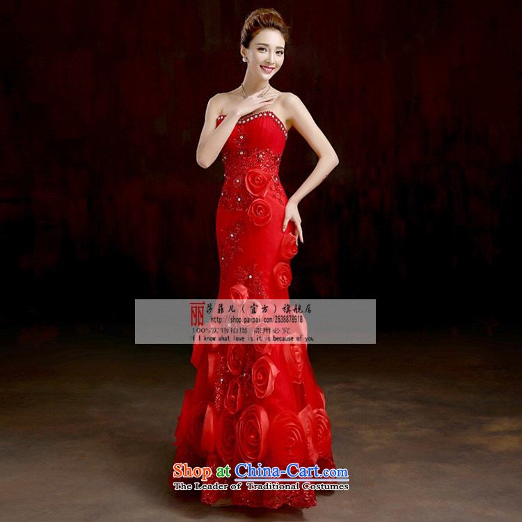 2015 new bride wedding dresses and minimalist red alignment with chest crowsfoot wedding video thin summer small trailing white streaks in the drill L package returning picture, prices, brand platters! The elections are supplied in the national character of distribution, so action, buy now enjoy more preferential! As soon as possible.