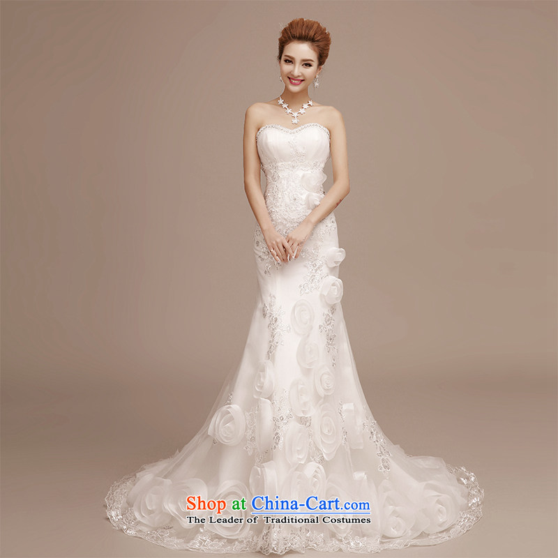 2015 new bride wedding dresses and minimalist red alignment with chest crowsfoot wedding video thin summer small trailing white streaks in the drill L package, Love Returning so AIRANPENG Peng () , , , shopping on the Internet