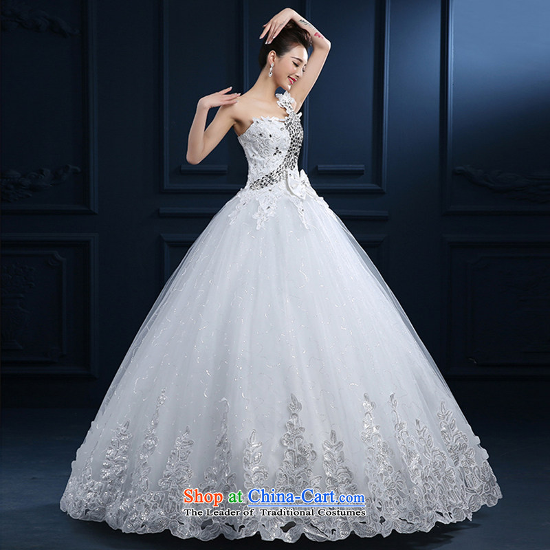 7 7 color tone 2015 new marriages shoulder and chest diamond wedding Korean style to align the Sau San wedding dresses video thin H077 white tailored (does not allow), 7 color 7 Tone , , , shopping on the Internet