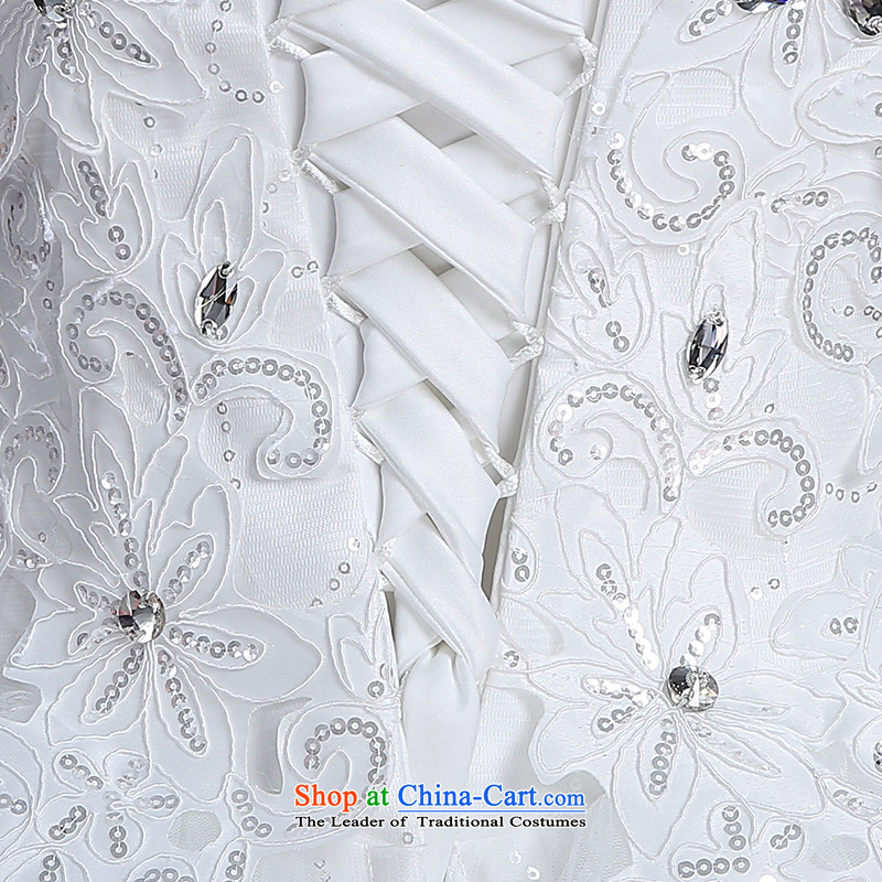 7 7 color tone 2015 new marriages shoulder and chest diamond wedding Korean style to align the Sau San wedding dresses video thin H077 white tailored (does not allow), 7 color 7 Tone , , , shopping on the Internet