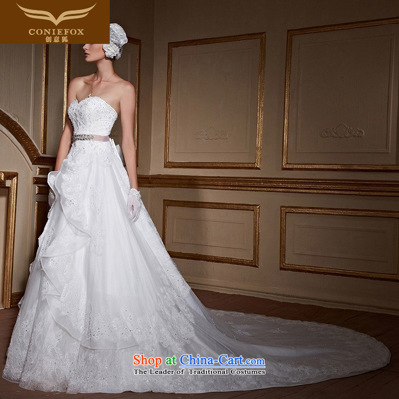 The kitsune anointed chest Creative wedding dresses Sau San tie tail marriages wedding white minimalist pregnant women for larger wedding tailored 99066 white tailored, creative Fox (coniefox) , , , shopping on the Internet