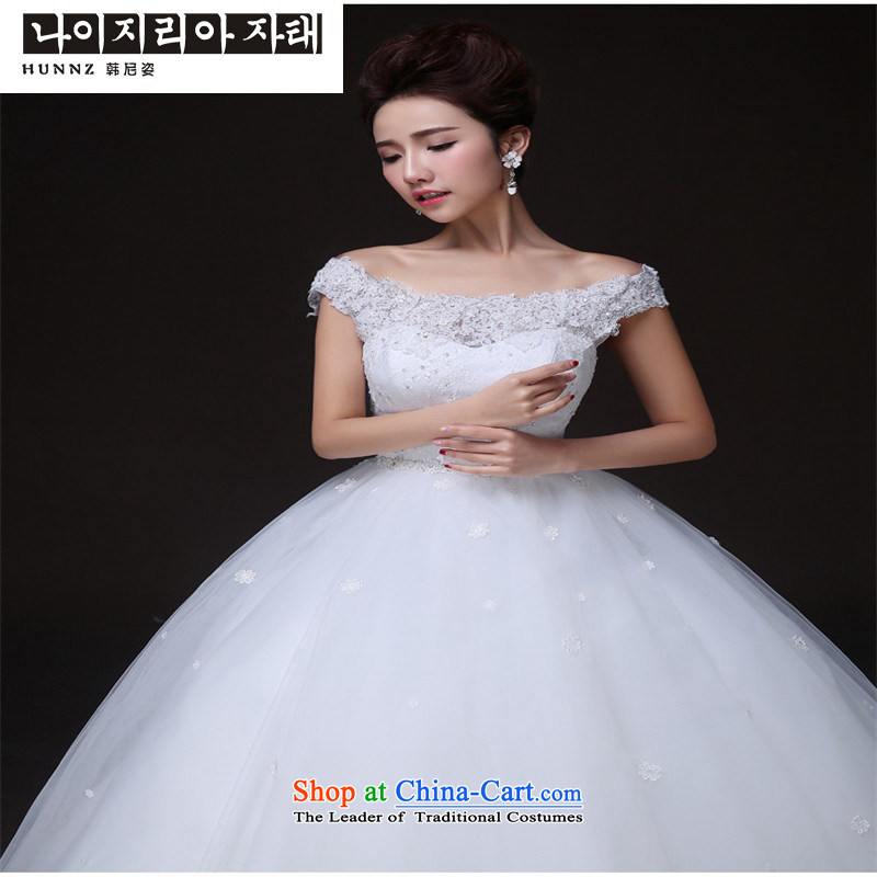 The spring and summer of 2015, the Noble hannizi stylish and simple to align the word   shoulder larger bridal dresses white , Korea, XXL, hannizi) , , , shopping on the Internet