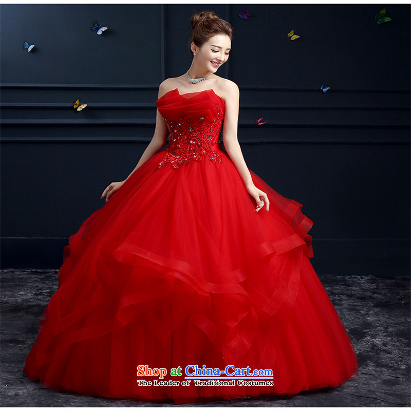 2015 Spring/Summer red hannizi wiping the chest straps stylish new large red alignment to bride wedding RED M Won, Gigi Lai (hannizi) , , , shopping on the Internet