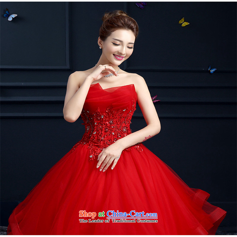 2015 Spring/Summer red hannizi wiping the chest straps stylish new large red alignment to bride wedding RED M Won, Gigi Lai (hannizi) , , , shopping on the Internet