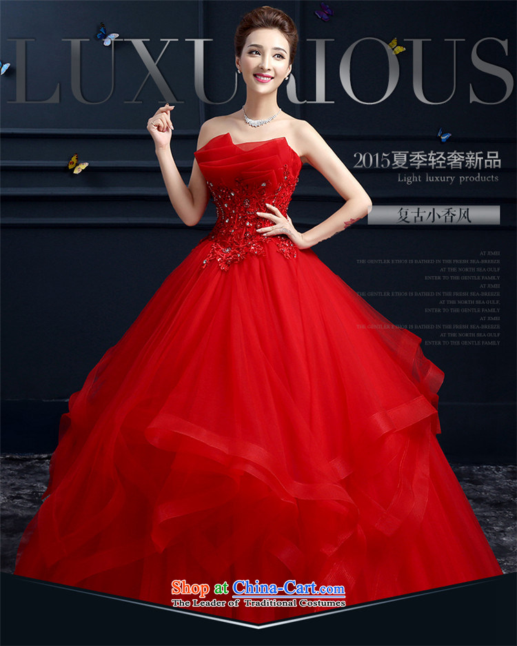 The spring and summer of 2015 Korea HUNNZ red anointed chest high fashion to align the long bride wedding RED M picture, prices, brand platters! The elections are supplied in the national character of distribution, so action, buy now enjoy more preferential! As soon as possible.