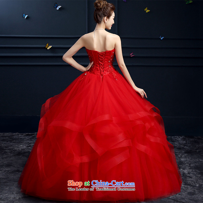 The spring and summer of 2015 Korea HUNNZ red anointed chest high fashion to align the long bride wedding red M,HUNNZ,,, shopping on the Internet