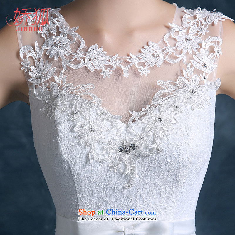 Use the new 2015 Fox wedding summer marriages Asian layout lace a shoulder, back-end crowsfoot Sau San small trailing white S to Fox (jiaohu) , , , shopping on the Internet