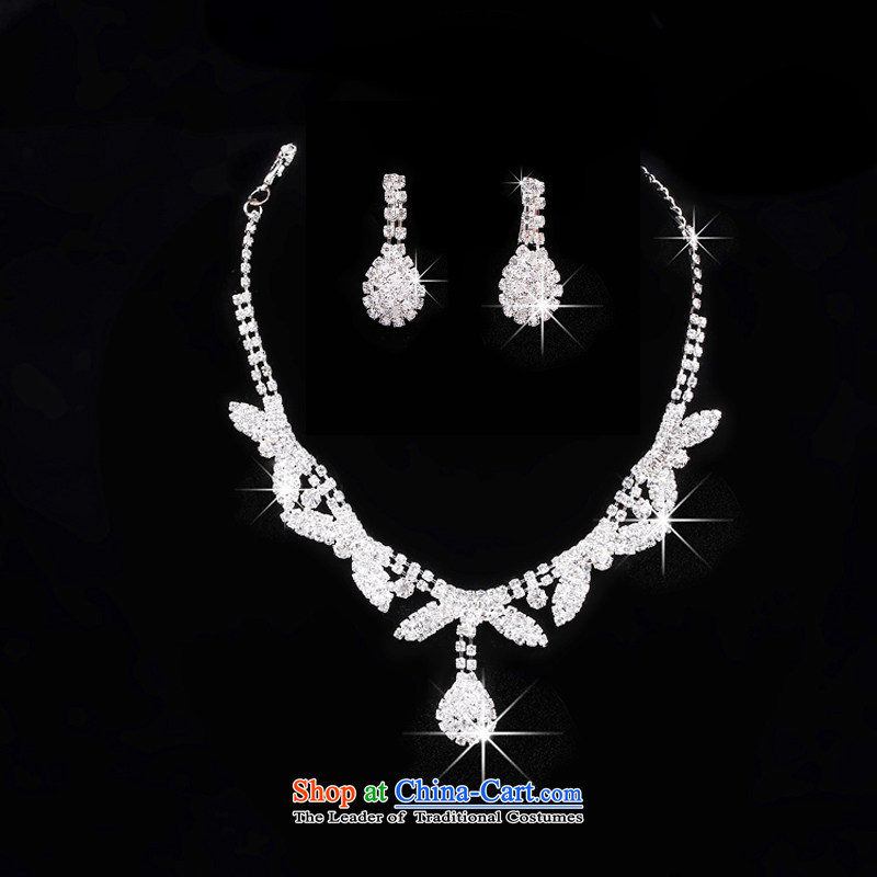 The Syrian brides time ornaments three kit crystal diamond necklace crown earrings headdress wedding Jewelry marry yarn accessories Gift Box 3-piece set, Syria has been pressed time shopping on the Internet