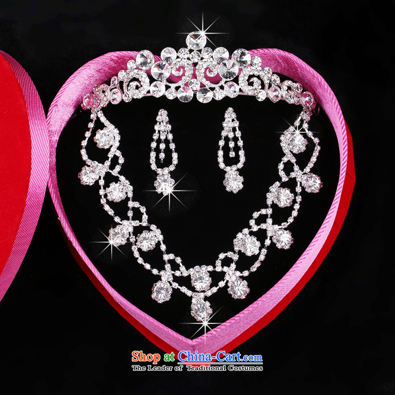 The Syrian brides head-dress hour hair decorations marriage wedding dresses accessories water diamond necklace Korean style wedding jewelry products crown three kit necklaces, earrings time Syrian shopping on the Internet has been pressed.