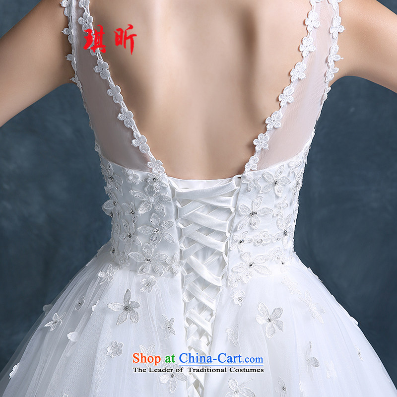 Xin Qi 2015 new autumn and winter Korean shoulders round-neck collar transparent lace white petals manually align to bind with wedding custom White XL, Qi Xin , , , shopping on the Internet
