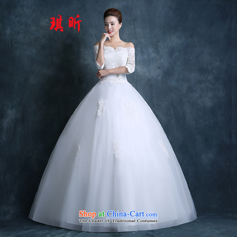 Xin Qi Wedding 2015 new autumn Korean word stylish shoulder bags your shoulders to lace wedding dress code custom, large white S, Qi Xin , , , shopping on the Internet