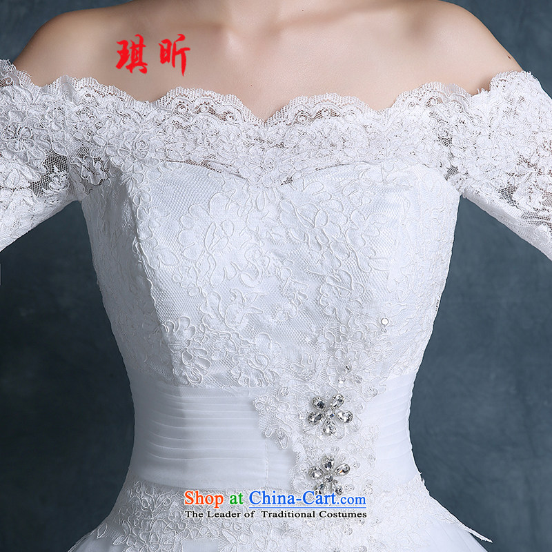 Xin Qi Wedding 2015 new autumn Korean word stylish shoulder bags your shoulders to lace wedding dress code custom, large white S, Qi Xin , , , shopping on the Internet