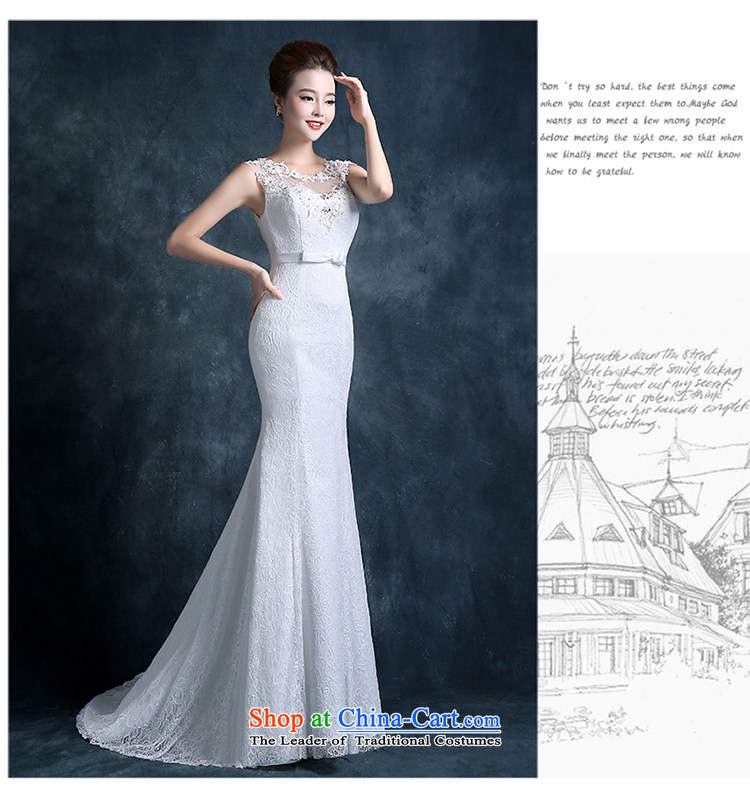 Xin Qi 2015 NEW Summer Wedding marriages Asian layout lace a shoulder, back-end crowsfoot Sau San small trailing white M picture, prices, brand platters! The elections are supplied in the national character of distribution, so action, buy now enjoy more preferential! As soon as possible.