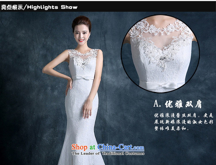 Xin Qi 2015 NEW Summer Wedding marriages Asian layout lace a shoulder, back-end crowsfoot Sau San small trailing white M picture, prices, brand platters! The elections are supplied in the national character of distribution, so action, buy now enjoy more preferential! As soon as possible.