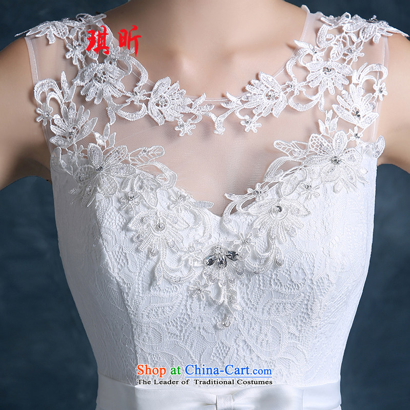 Xin Qi 2015 NEW Summer Wedding marriages Asian layout lace a shoulder, back-end crowsfoot Sau San small trailing white M Qi Xin , , , shopping on the Internet
