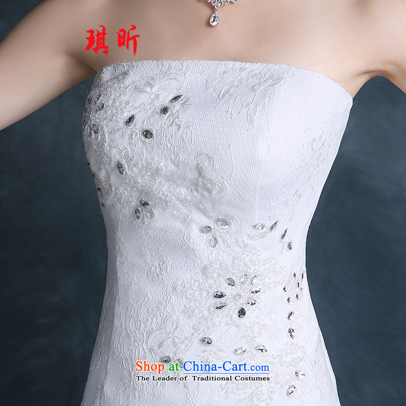 Xin Qi tail crowsfoot wedding dresses autumn 2015 new Korean anointed chest large red lace bride code thin white women Sau San graphics , L, Qi Xin , , , shopping on the Internet
