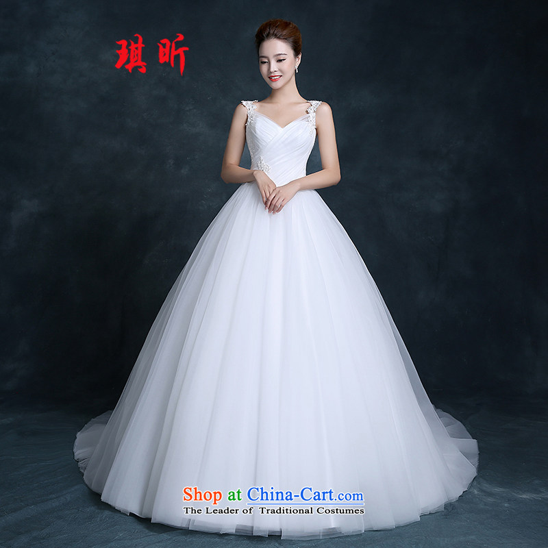 Xin Qi new stylish wedding dress Korean lace shoulders a small trailing your shoulders to simple bridal lace wedding white S, Qi Xin , , , shopping on the Internet