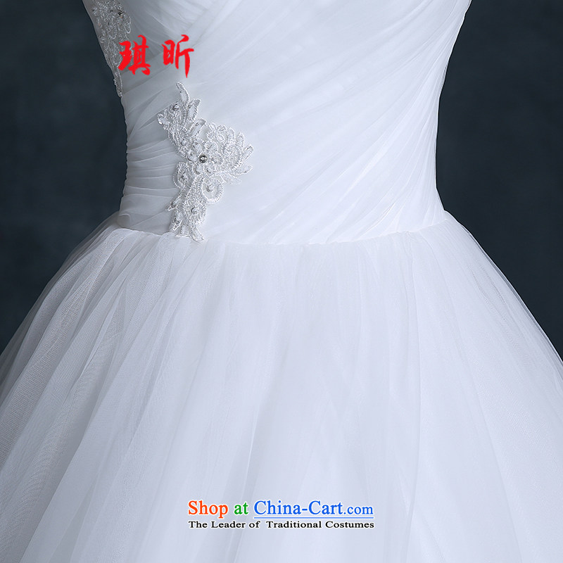 Xin Qi new stylish wedding dress Korean lace shoulders a small trailing your shoulders to simple bridal lace wedding white S, Qi Xin , , , shopping on the Internet