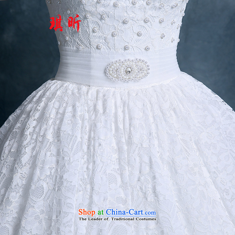 Xin Qi wedding dresses 2015 new marriages and chest-white lace straps to align the large graphics thin white XL, Qi Korean Xin , , , shopping on the Internet