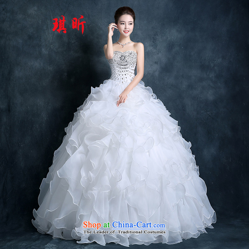 Wipe the chest wedding dresses in the autumn 2015 new stylish large Korean video thin lace align marriages to accept white XXL, Qi Xin , , , shopping on the Internet