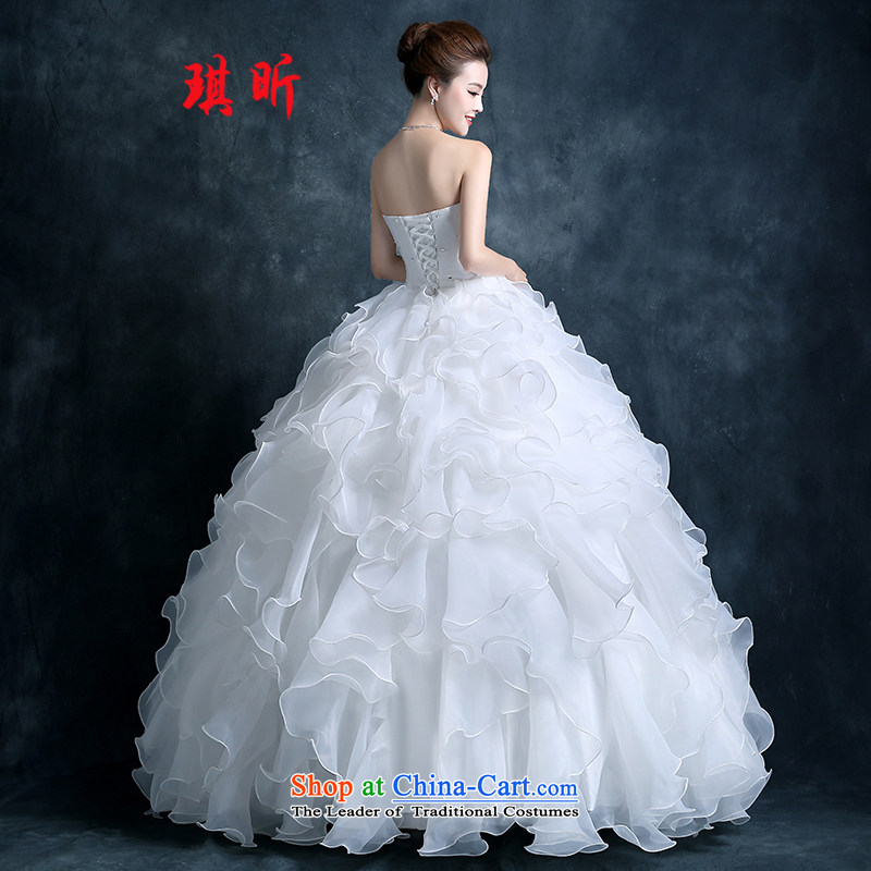 Wipe the chest wedding dresses in the autumn 2015 new stylish large Korean video thin lace align marriages to accept white XXL, Qi Xin , , , shopping on the Internet