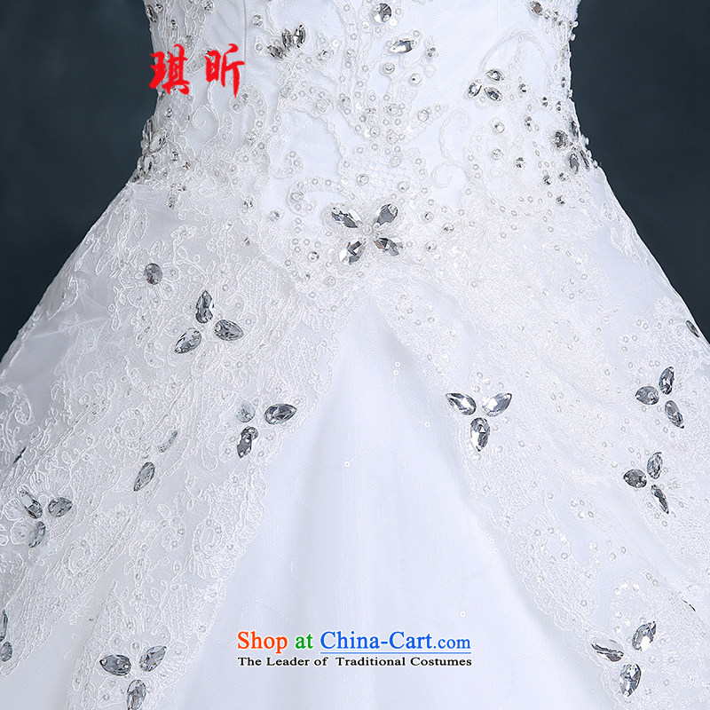 Xin Qi 2015 Autumn new bride wedding dresses long tail wiping the chest to align the large Sau San flowers large tail custom White XL, Qi Xin , , , shopping on the Internet