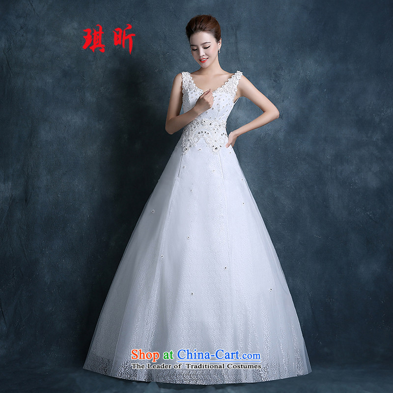 Xin Qi shoulders wedding dresses bon bon skirt autumn 2015 new lace to align graphics thin white L, Qi straps xin , , , shopping on the Internet