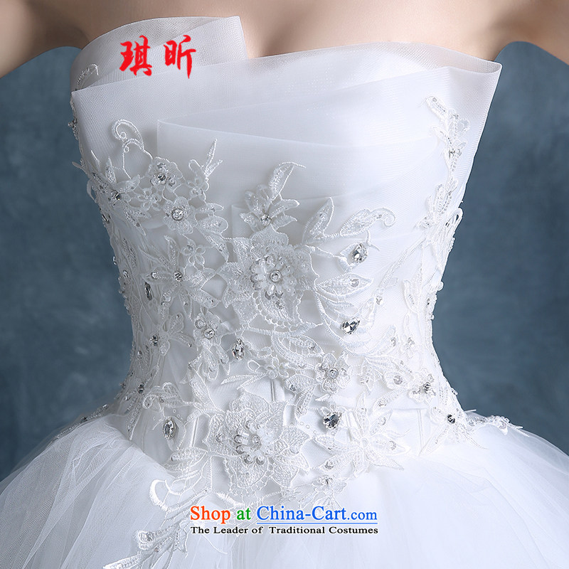 Xin Qi wedding dresses 2015 new autumn and winter marriages to erase chest-white lace straps to align graphics thin Korean style white XXL, Qi Xin , , , shopping on the Internet