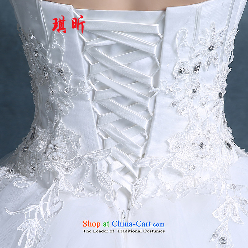 Xin Qi wedding dresses 2015 new autumn and winter marriages to erase chest-white lace straps to align graphics thin Korean style white XXL, Qi Xin , , , shopping on the Internet