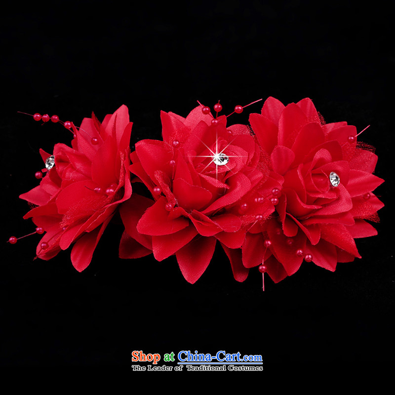 Time Syrian rose diamond hairpiece flowers Korean brides flower headdress water drilling marriage hair decorations for the wedding ornaments, Syria has been pressed time red shopping on the Internet