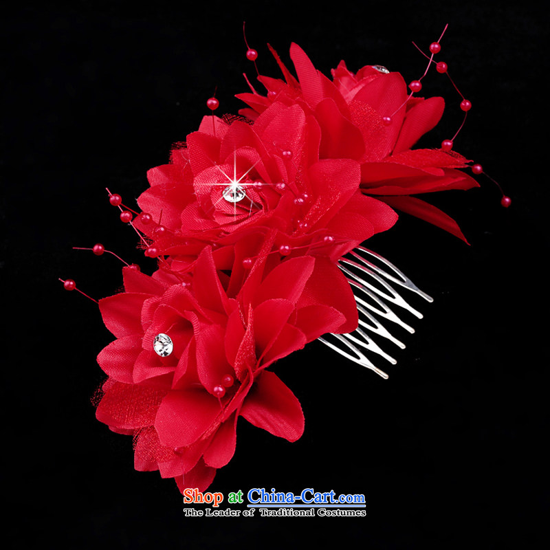 Time Syrian rose diamond hairpiece flowers Korean brides flower headdress water drilling marriage hair decorations for the wedding ornaments, Syria has been pressed time red shopping on the Internet