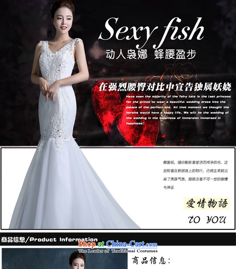 Xin Qi Crowsfoot Wedding 2015 new stylish Korean autumn and winter shoulders V-Neck small trailing video thin bride wedding dress White M picture, prices, brand platters! The elections are supplied in the national character of distribution, so action, buy now enjoy more preferential! As soon as possible.