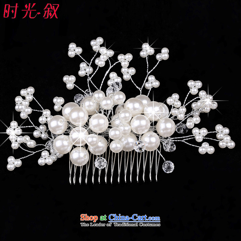 Time Syrian brides wedding crown the brush side show the new Marriage and the Pearl flowers floor jewelry wedding accessories White